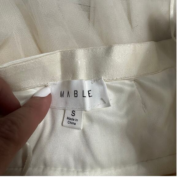 Mable Aileen Ruffle Mini Dress Size Small Short HOCO Party Tulle Fun Strapless - Picture 4 of 6